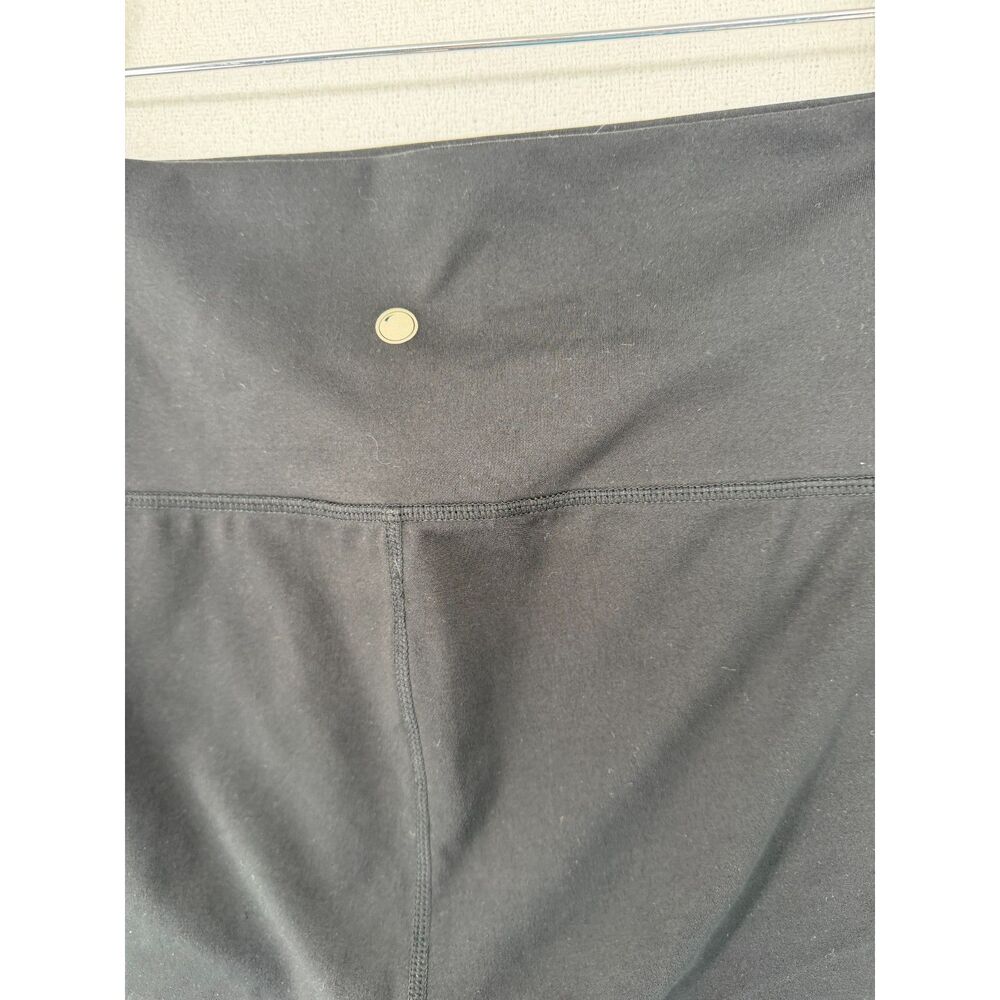 Yogalicious Lux Womens XXL Black High Rise Biker Shorts Pockets Compression